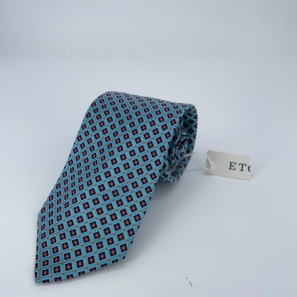 Eton Tie Mens One Size Colorful Patterned‎ Silk Classic Necktie England Made